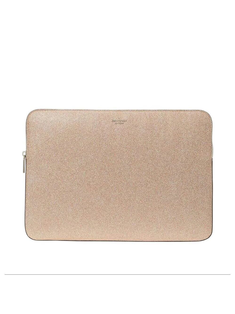 Kate Spade Laptop Sleeve 15" Tinsel Glitter Rose Gold